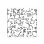 Blackboard Algorithms Black and White Pattern Satin Bandana Scarf 22  x 22 