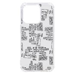 Blackboard Algorithms Black and White Pattern iPhone 14 Pro TPU UV Print Case