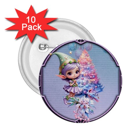 Christmas elf 2.25  Buttons (10 pack)  from ArtsNow.com Front