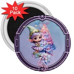 Christmas elf 3  Magnets (10 pack) 