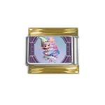 Christmas elf Gold Trim Italian Charm (9mm)