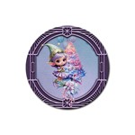 Christmas elf Rubber Round Coaster (4 pack)