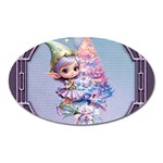 Christmas elf Oval Magnet