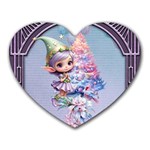 Christmas elf Heart Mousepad