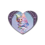 Christmas elf Rubber Coaster (Heart)