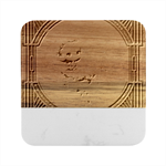 Christmas elf Marble Wood Coaster (Square)