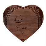 Christmas elf Heart Wood Jewelry Box