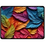 Autumn Two Sides Fleece Blanket (Large)