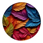 Autumn Round Glass Fridge Magnet (4 pack)