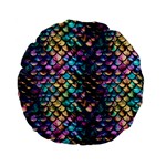 Rainbow Scales Standard 15  Premium Flano Round Cushions