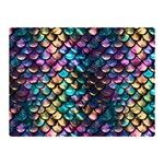 Rainbow Scales Two Sides Premium Plush Fleece Blanket (Mini)