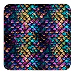 Rainbow Scales Square Glass Fridge Magnet (4 pack)