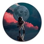 Astronaut Moon Space Nasa Planet Round Mousepad