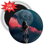 Astronaut Moon Space Nasa Planet 3  Magnets (100 pack)