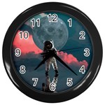 Astronaut Moon Space Nasa Planet Wall Clock (Black)