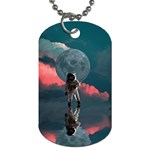 Astronaut Moon Space Nasa Planet Dog Tag (Two Sides)