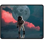 Astronaut Moon Space Nasa Planet Fleece Blanket (Medium)