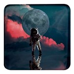 Astronaut Moon Space Nasa Planet Square Glass Fridge Magnet (4 pack)