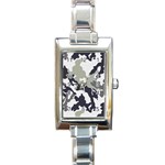 Camo Army Black White Rectangle Italian Charm Watch