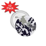 Camo Army Black White 1.75  Buttons (10 pack)