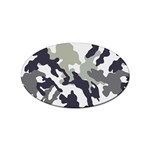 Camo Army Black White Sticker (Oval)