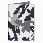 Camo Army Black White Greeting Cards (Pkg of 8)