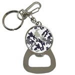 Camo Army Black White Bottle Opener Key Chain