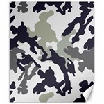 Camo Army Black White Canvas 8  x 10 