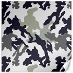 Camo Army Black White Canvas 12  x 12 