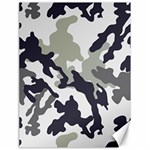 Camo Army Black White Canvas 18  x 24 