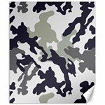 Camo Army Black White Canvas 20  x 24 