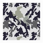 Camo Army Black White Medium Glasses Cloth