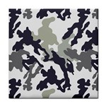 Camo Army Black White Face Towel