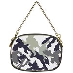 Camo Army Black White Chain Purse (Two Sides)