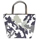 Camo Army Black White Bucket Bag