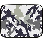 Camo Army Black White Two Sides Fleece Blanket (Mini)