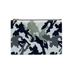 Camo Army Black White Cosmetic Bag (Medium)