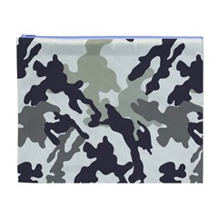 Camo Army Black White Cosmetic Bag (XL) from ArtsNow.com Front