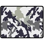 Camo Army Black White Fleece Blanket (Large)