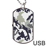 Camo Army Black White Dog Tag USB Flash (Two Sides)