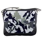 Camo Army Black White Messenger Bag