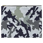 Camo Army Black White Cosmetic Bag (XXXL)