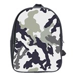 Camo Army Black White School Bag (XL)