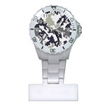 Camo Army Black White Plastic Nurses Watch