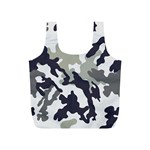 Camo Army Black White Full Print Recycle Bag (S)