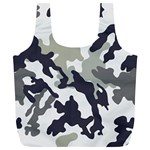 Camo Army Black White Full Print Recycle Bag (XL)