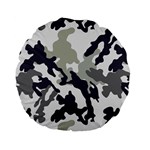 Camo Army Black White Standard 15  Premium Flano Round Cushions