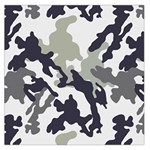 Camo Army Black White Square Satin Scarf (36  x 36 )