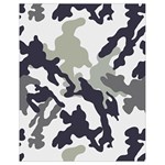 Camo Army Black White Drawstring Bag (Small)