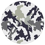 Camo Army Black White Round Trivet